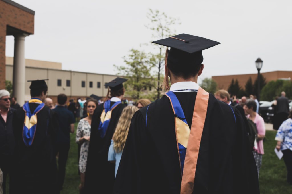 student graduating from college